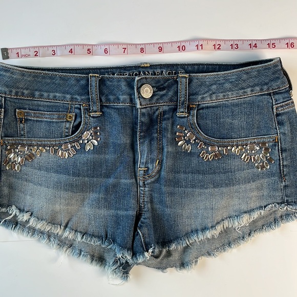 AMERICAN EAGLE Embellished Jean Shorts - Picture 7 of 10